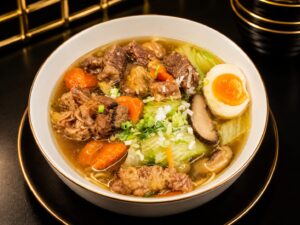 Ramen en soupe au bœuf braisé