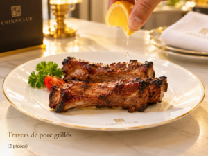 Travers de porc grillés